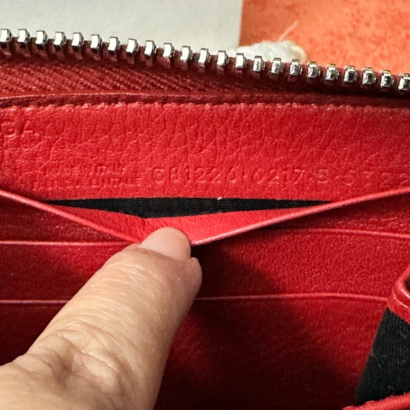 Balenciaga Red Long Zipped Wallet Soft Leather - Picture 15 of 16